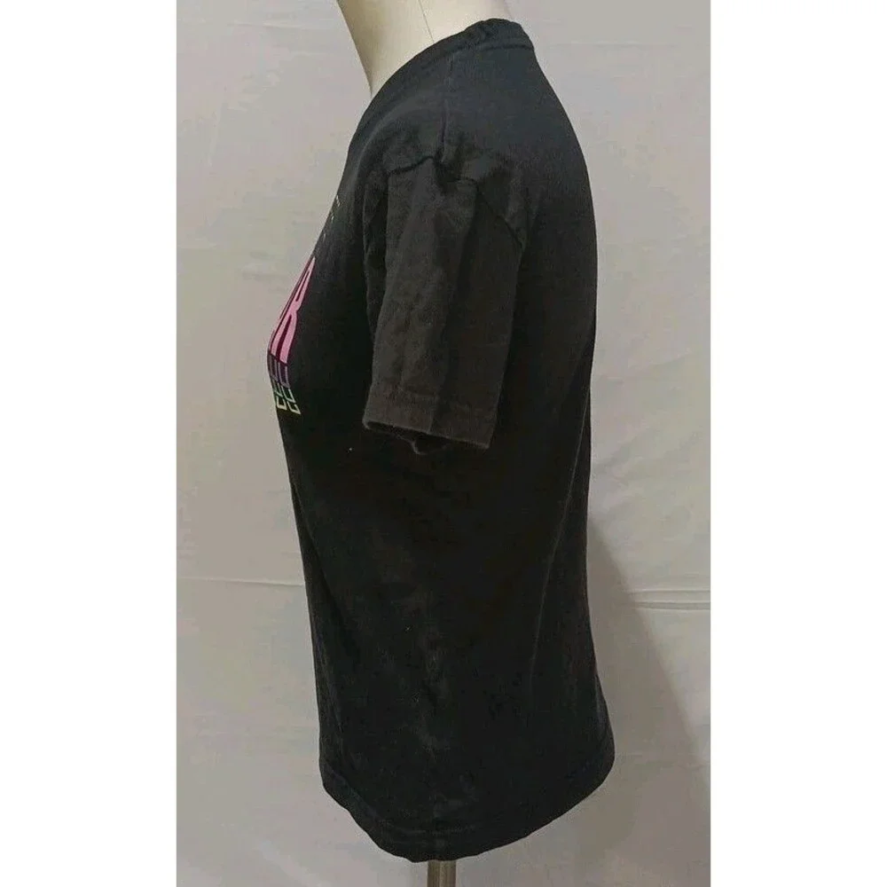 Converse All Star Girls Size L Graphic Black T-shirt